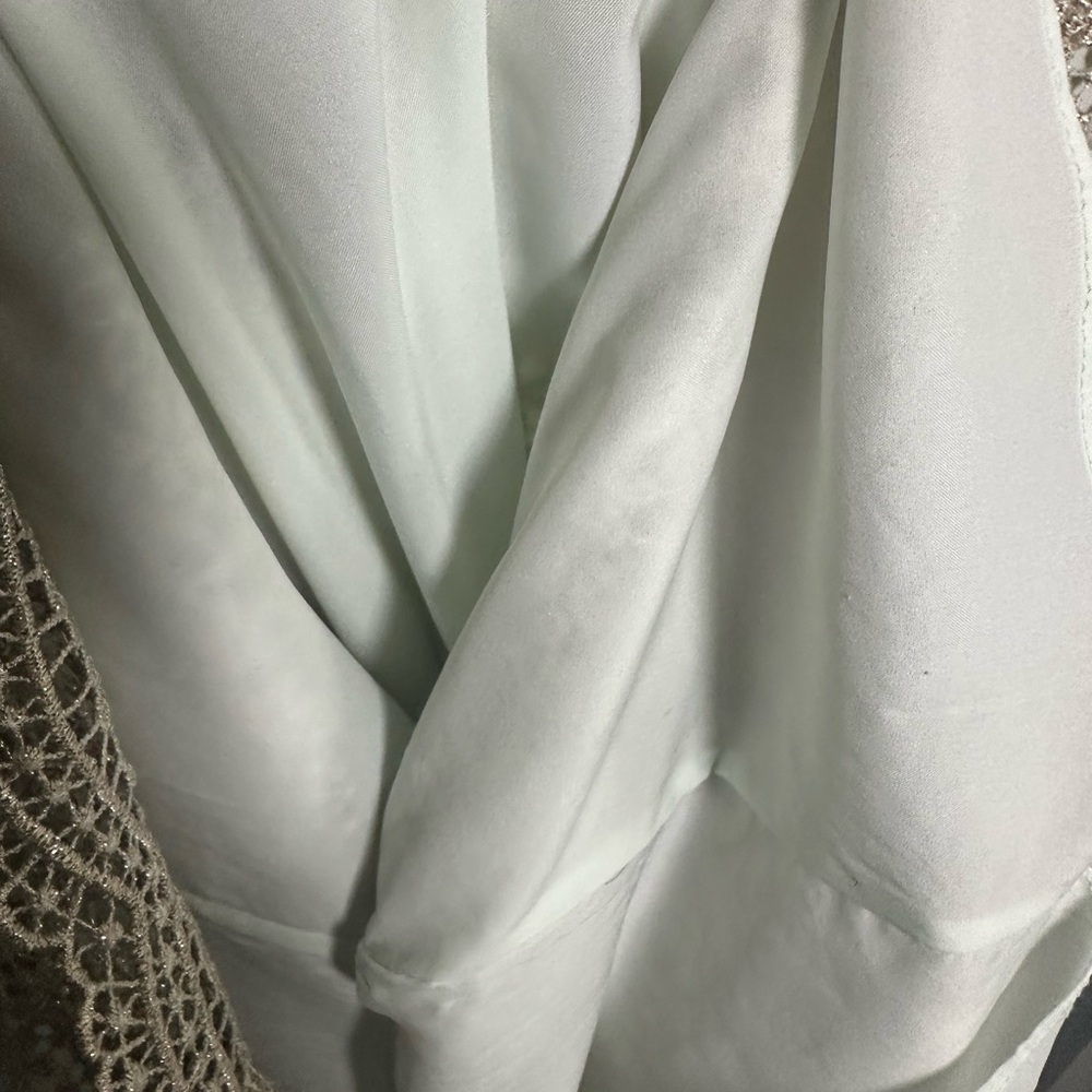 Beige Lace Embellished Cocktail Sheath Midi Dress 12 - Picture 5 of 10